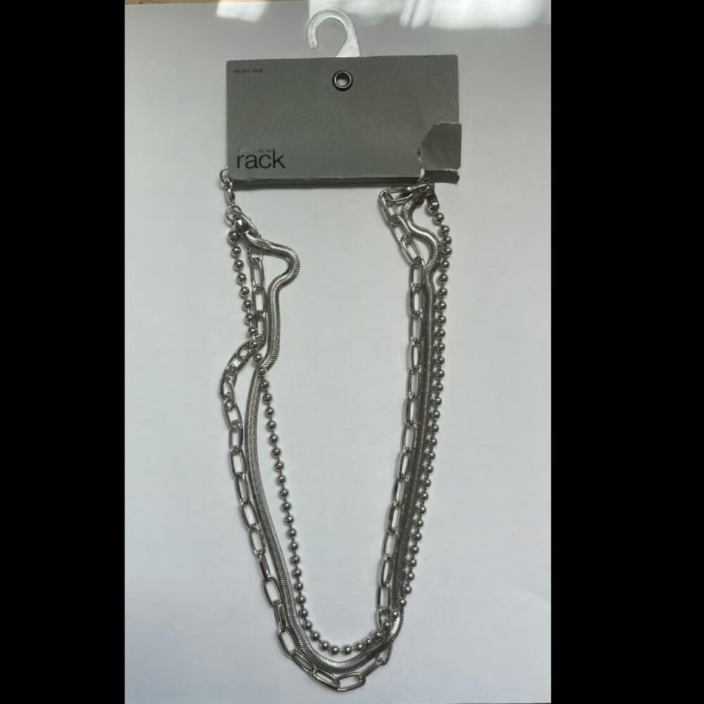 Nordstrom Rack Silver Necklace NWT Chain, Ball Chain